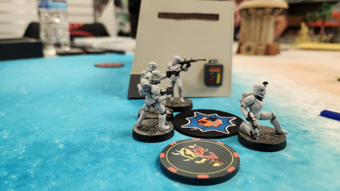 White Armored Commandos Land on Beach